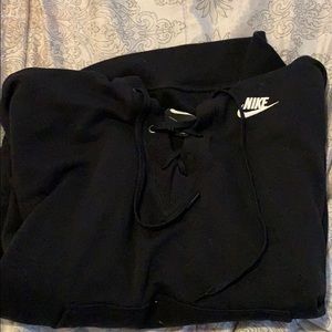 Nike front lace up sweatshirt.
